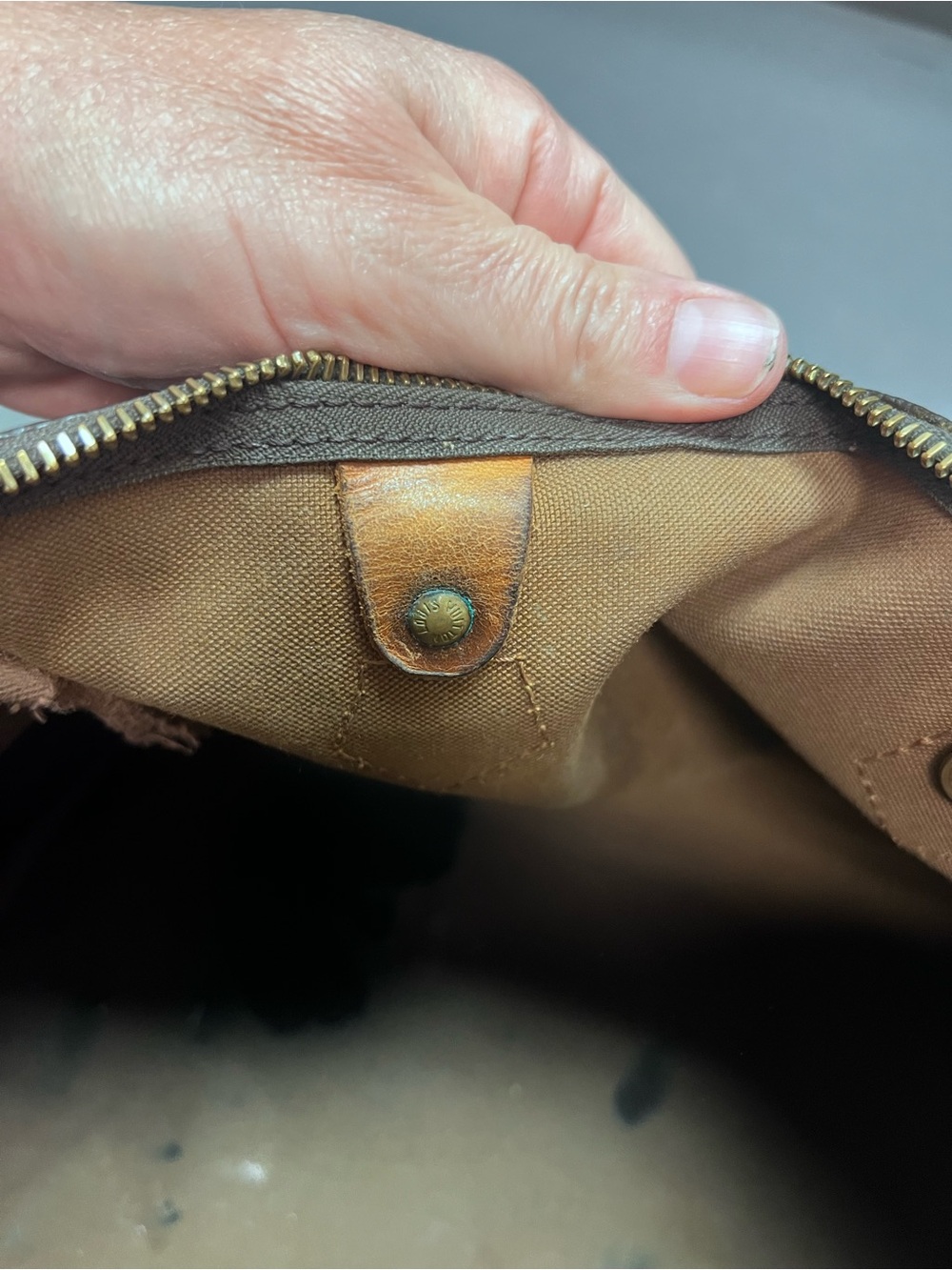 Louis Vuitton Brown Monogram Satchel with Tan Handles - Picture 11 of 16